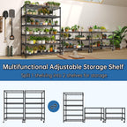 Storage Shelves 6 Tier Sturdy Metal Garage Shelving