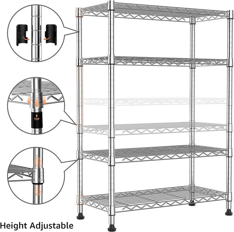 Adjustable Shelves Heavy Duty Wire Pantry Shelving