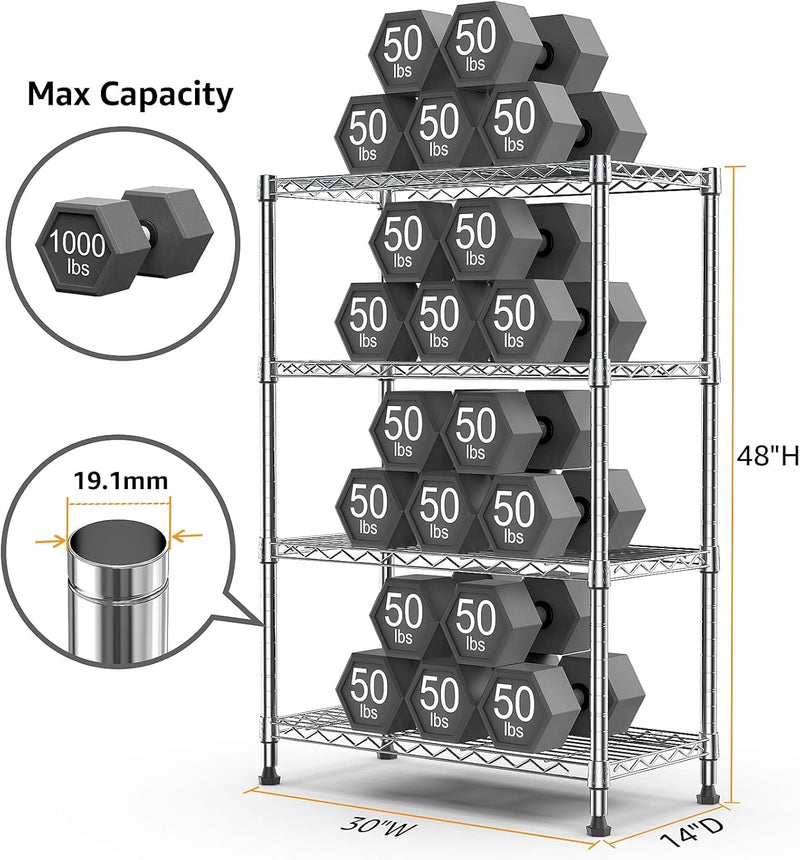 Adjustable Shelves Heavy Duty Wire Pantry Shelving