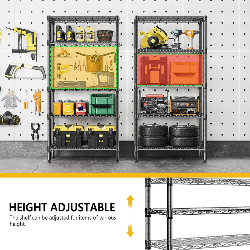 Adjustable Shelves Heavy Duty Wire Pantry Shelving