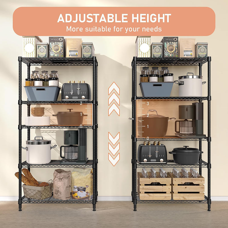 Adjustable Shelves Heavy Duty Wire Pantry Shelving