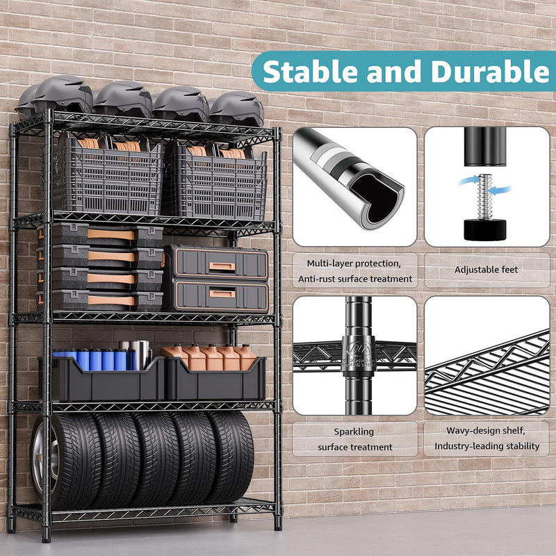 Adjustable Shelves Heavy Duty Wire Pantry Shelving