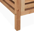 Storage Stool Walnut Fabric 35L Laundry Basket