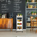 Storage Trolley 3 Drawers Cart for Kitchen Bathroom