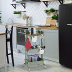 Storage Trolley 3 Shelves Cart for Kitchen Bathroom