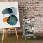 Storage Trolley 3 Shelves Cart for Kitchen Bathroom
