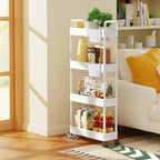Storage Trolley Kitchen Utility Cart Mobile Shelving Unit