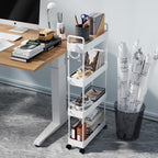 Storage Trolley Kitchen Utility Cart Mobile Shelving Unit