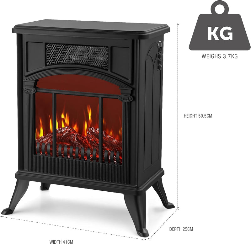 Stove Heater Electric Fireplace with Fire Flame Effect