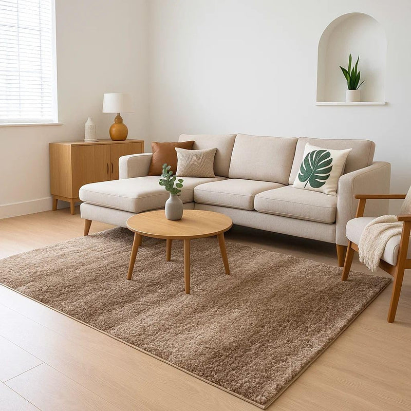 Stripe Pattern Shaggy Rug Soft Cushioned Fibres