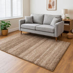 Stripe Pattern Shaggy Rug Soft Cushioned Fibres