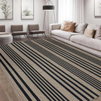 Striped Easy Jute Rug Non Slip Washable Area Rugs