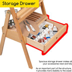 Studio H-Frame Easel with Art Supply Storage Drawer