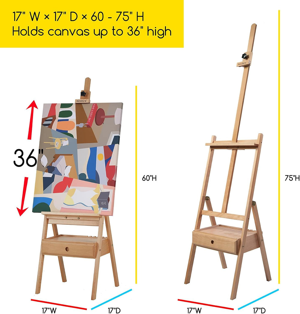 Studio H-Frame Easel with Art Supply Storage Drawer