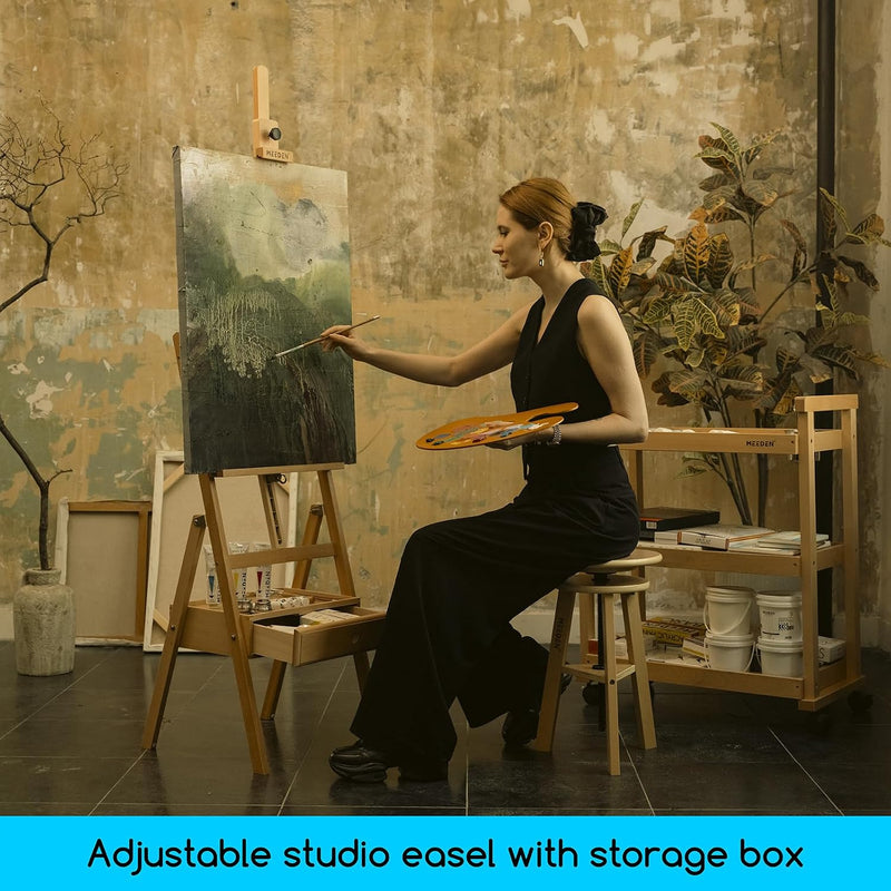 Studio H-Frame Easel with Art Supply Storage Drawer