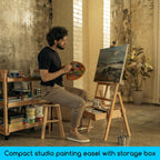Studio H-Frame Easel with Art Supply Storage Drawer