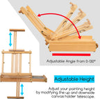 Studio Sketchbox Table Easel with Storage Adjustable Solid