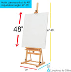 Studio Wood H-Frame Easel: Art Easel with Storage