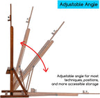 Studio Wood H-Frame Easel: Art Easel with Storage