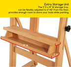 Studio Wood H-Frame Easel: Art Easel with Storage
