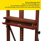 Studio Wood H-Frame Easel: Art Easel with Storage