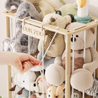 Stuffed Animal Storage Organiser 2-In-1 Solid Pine Wood