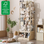 Stuffed Animal Storage Organiser 2-In-1 Solid Pine Wood