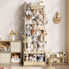 Stuffed Animal Storage Organiser 2-In-1 Solid Pine Wood