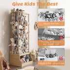 Stuffed Animal Storage Organiser 2-In-1 Solid Pine Wood
