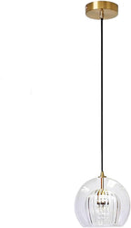 Stunning Double-Layer Glass Ball Pendant Light in Brass