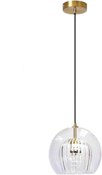 Stunning Double-Layer Glass Ball Pendant Light in Brass