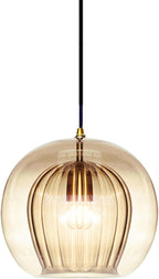Stunning Double-Layer Glass Ball Pendant Light in Brass