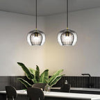 Stunning Double-Layer Glass Ball Pendant Light in Brass