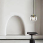 Stunning Double-Layer Glass Ball Pendant Light in Brass