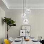 Stunning Double-Layer Glass Ball Pendant Light in Brass