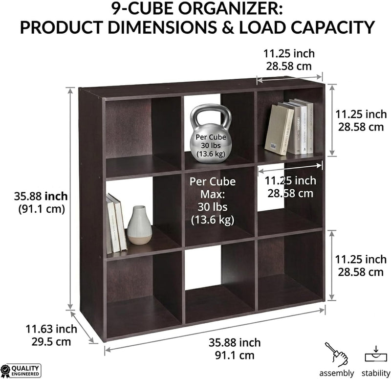 Sturdy Buildeasy Assembly 9 Cube Storage Organiser