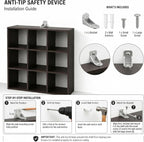 Sturdy Buildeasy Assembly 9 Cube Storage Organiser