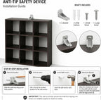 Sturdy Buildeasy Assembly 9 Cube Storage Organiser