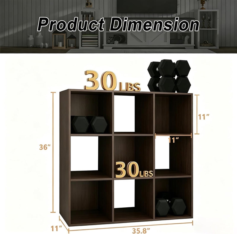 9 Cube Storage Organiser Chocolate
