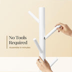 Sturdy Wooden Coat Tree with 8 Hooks 3