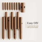 Sturdy Wooden Coat Tree with 8 Hooks 3