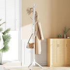 Sturdy Wooden Coat Tree with 8 Hooks 3