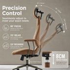 Suede Fabric Desk Office Chair High Back Ergonomic