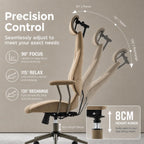 Suede Fabric Desk Office Chair High Back Ergonomic