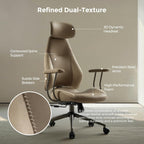 Suede Fabric Desk Office Chair High Back Ergonomic