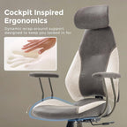 Suede Fabric Desk Office Chair High Back Ergonomic
