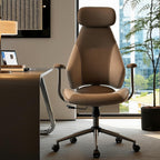 Suede Fabric Desk Office Chair High Back Ergonomic