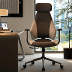 Suede Fabric Desk Office Chair High Back Ergonomic