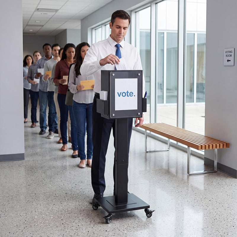 Suggestion Box with Stand Floor Standing Offering Lock