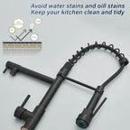 Suguword Commercial Kitchen Sink Mixer Tap with Two